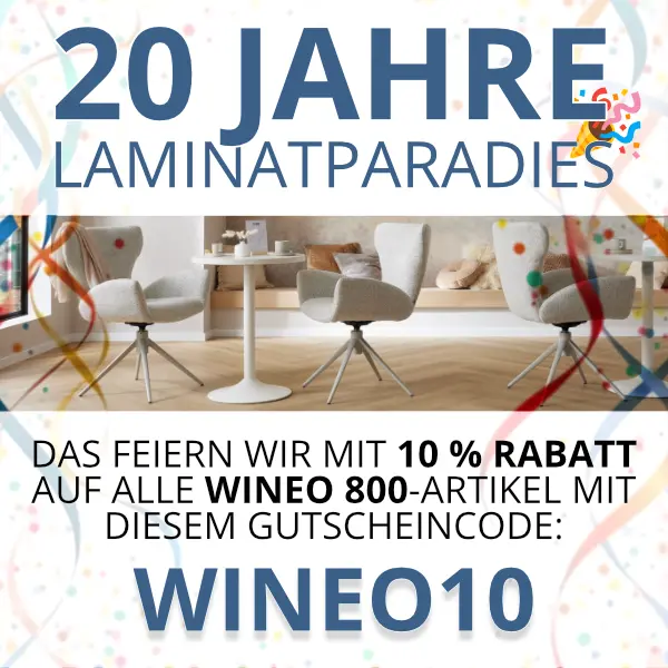 10 % Rabatt auf Wineo 800!